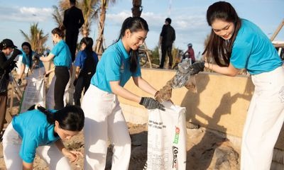 Thí sinh Hoa hậu Đại sứ Du lịch Việt Nam chung tay bảo vệ môi trường biển