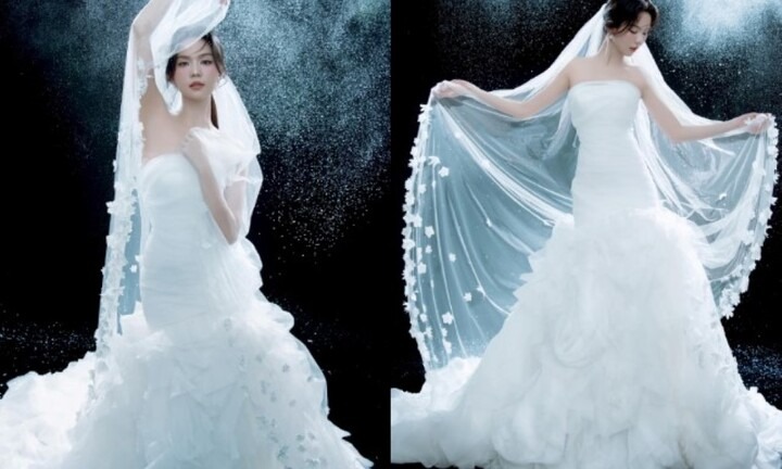 Ngọc Trinh diện váy cưới đẹp lộng lẫy, dân tình 