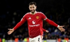 Bruno Fernandes chơi đầy ấn tượng, “Quỷ đỏ” thắng đậm Leicester